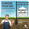Heavy Duty Arc Fence Barrier Kit with 4FT Height X 5FT Width Panels, Arc Gate, Posts & Connectors, Multi-options