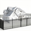 Heavy Duty Arc Fence Barrier Kit with 6FT Height X 5FT Width Panels, Arc Gate, Posts & Connectors, Multi-options