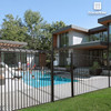 4FT Height X 4FT Width Heavy Duty Arc Decorative Fence Gate with Lock Attachment, Multiple Options