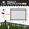4FT Height X 5FT Width Heavy Duty Flat Top Fence Gate with Lock Attachment, Multiple Options