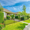 6FT Height X 5FT Width Heavy Duty Flat Top Fence Gate with Lock Attachment, Multiple Options