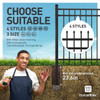 6FT Height X 5FT Width Heavy Duty Flat Top Fence Gate with Lock Attachment, Multiple Options