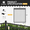 6FT Height X 5FT Width Heavy Duty Flat Top X-Pattern Fence Gate with Lock Attachment, Multiple Options