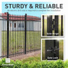 4FT Height X 5FT Width Heavy Duty Arched Decorative Fence Gate with Lock Attachment, Multiple Options
