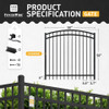 5FT Height X 5FT Width Heavy Duty Arched Decorative Fence Gate with Lock Attachment, Multiple Options
