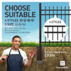 6FT Height X 5FT Width Heavy Duty Pinnacle Fence Gate with Lock Attachment, Multiple Options