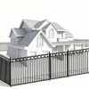 Heavy Duty Arc Fence Barrier Kit with 5FT Height X 8FT Width Panels, Arc Gate, Posts & Connectors, Multi-options