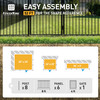 Heavy Duty Arc Fence Barrier Kit with 5FT Height X 8FT Width Panels, Arc Gate, Posts & Connectors, Multi-options