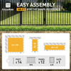 Heavy Duty Arc Fence Barrier Kit with 5FT Height X 8FT Width Panels, Arc Gate, Posts & Connectors, Multi-options
