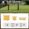 Heavy Duty Arc Fence Barrier Kit with 6FT Height X 8FT Width Panels, Arch Gate, Posts & Connectors, Multi-options