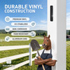Vinyl Ranch Gate Post with Aluminum Core and Post Cap, Multiple Options