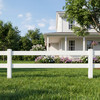 2-Rail Vinyl Ranch Fence Kit with 5ft Posts and 8ft Rails, Multiple Options