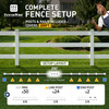 2-Rail Vinyl Ranch Fence Kit with 5ft Posts and 8ft Rails, Multiple Options