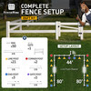 2-Rail Vinyl Ranch Fence Kit with 3ft H x 4ft W Gate, 5ft Posts & 8ft Rails, Multiple Options