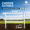 3-Rail Vinyl Ranch Fence Kit with 4ft H x 4ft W Gate, 6ft Posts & 8ft Rails, Multiple Options