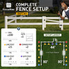 4-Rail Vinyl Ranch Fence Kit with 5ft H x 4ft W Gate, 7ft Posts & 8ft Rails, Multiple Options