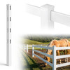7ft Vinyl Ranch Line Post with Cap, Multiple Options