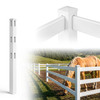 6ft Vinyl Ranch Corner Post with Cap, Multiple Options