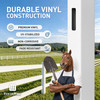 5ft Vinyl Ranch End Post with Cap, Multiple Options