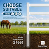 6ft Vinyl Ranch End Post with Cap, Multiple Options
