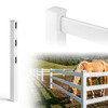 6ft Vinyl Ranch End Post with Cap, Multiple Options