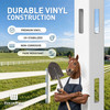8ft Vinyl Ranch Rail with Slide-in Design, Multiple Options