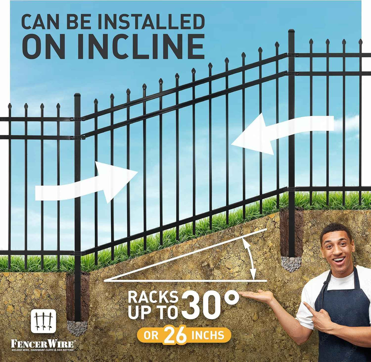 6FT X 6FT Heavy Duty Pinnacle Fence Panel, Multiple Options