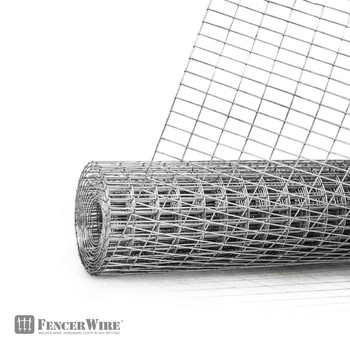 16 Gauge Galvanized Welded Fence Wire with Mesh Size 1" x 1/2", Multiple Size Options