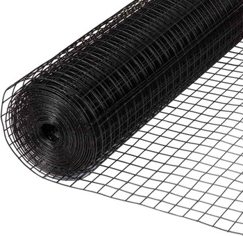 16 Gauge Black Vinyl Coated Welded Wire Mesh Size 0.5 inch by 0.5 inch