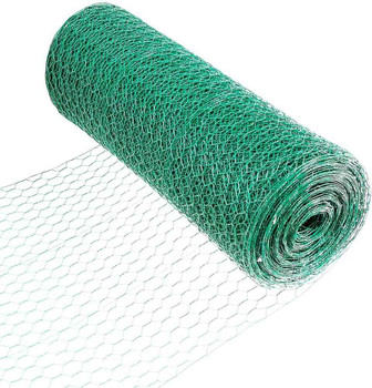16 Gauge Green Vinyl Coated Hex / Poultry Netting Mesh 1.5" (3 ft. x 150 ft.)