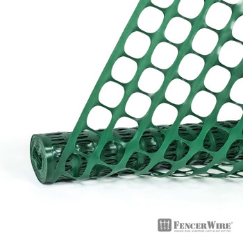 4 ft. x 100 ft. Outdoor Green Plastic Snow Fence with Opening Mesh Size 1.6" x 1.6"