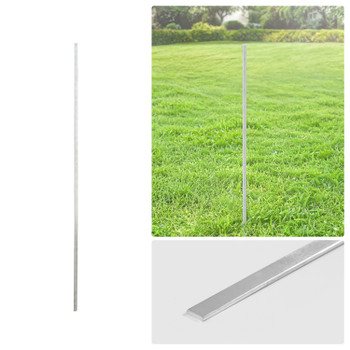 4/5/6 FT Silver Galvanized Tension Bar, 48/60/72 Inch Flat Bar for 4'/5'/6' Chain Link Fence Parts, Multi-options