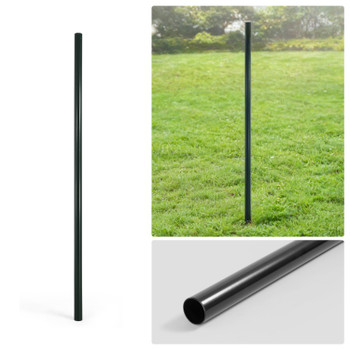 6/7/8 FT Black Chain Link Fence Line Round Post, Line Post with 1-7/8” Outside Diameter, Multi-options