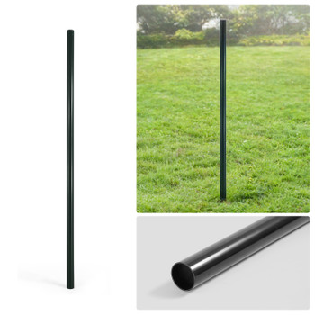 6/7/8 FT Black Chain Link Fence Terminal Post, Terminal Post with 2-3/8” Outside Diameter, Multi-options
