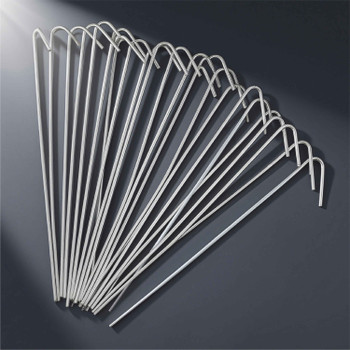 6.5 Inch 150 PCS 12.5 Gauge Heavy Duty Chain Link Wire Ties, Fence Metal Slats Hook Tie Wires, Garden, Dog, Animal Fencing Hardware Parts, Silver