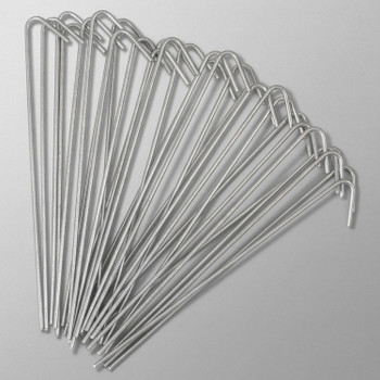 6.5 Inch 150 PCS 12.5 Gauge Heavy Duty Chain Link Wire Ties, Fence Metal Slats Hook Tie Wires, Garden, Dog, Animal Fencing Hardware Parts, Silver