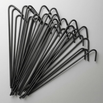 6.5 Inch 150 PCS 10 Gauge Heavy Duty Chain Link Wire Ties, Fence Metal Slats Hook Tie Wires, Garden, Dog, Animal Fencing Hardware Parts, Black