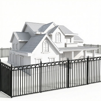 Heavy Duty Arc Fence Barrier Kit with 5FT Height X 5FT Width Panels, Arc Gate, Posts & Connectors, Multi-options