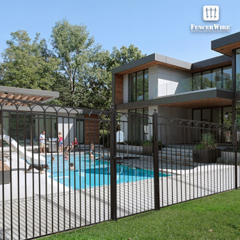 6FT Height X 4FT Width Heavy Duty Arc Decorative Fence Gate with Lock Attachment, Multiple Options