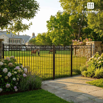 Heavy Duty Arc Fence Barrier Kit with 5FT Height X 8FT Width Panels, Arc Gate, Posts & Connectors, Multi-options
