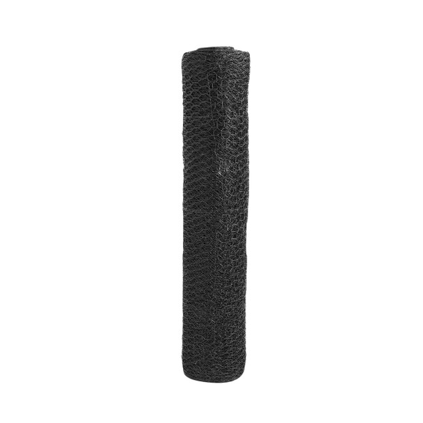 20 Gauge Black Vinyl Coated Poultry Hex Netting with 1 inch Mesh