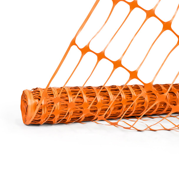 4 ft. x 100 ft. Orange Plastic Fencing Roll for Construction Fencing, Pet Fencing and Event Fencing, 4 cm x 10 cm Mesh 