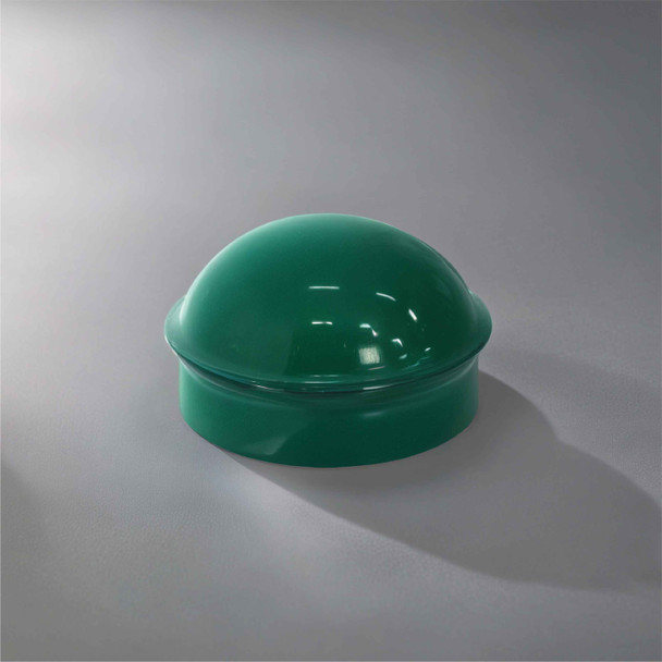 Green 2-3/8" Round Dome External Post Cap, Terminal Post Cap for 2-3/8" Outside Diameter Pipe, Multi-options