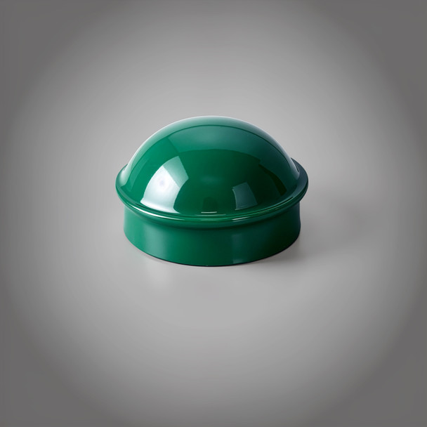 Green 2-3/8" Round Dome External Post Cap, Terminal Post Cap for 2-3/8" Outside Diameter Pipe, Multi-options