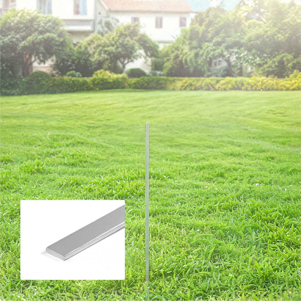 4/5/6 FT Silver Galvanized Tension Bar, 48/60/72 Inch Flat Bar for 4'/5'/6' Chain Link Fence Parts, Multi-options