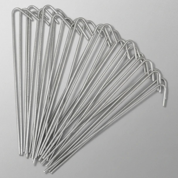 6.5 Inch 150 PCS 12.5 Gauge Heavy Duty Chain Link Wire Ties, Fence Metal Slats Hook Tie Wires, Garden, Dog, Animal Fencing Hardware Parts, Silver