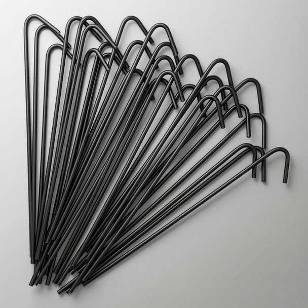 6.5 Inch 150 PCS 10 Gauge Heavy Duty Chain Link Wire Ties, Fence Metal Slats Hook Tie Wires, Garden, Dog, Animal Fencing Hardware Parts, Black