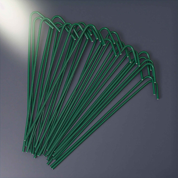 6.5 Inch 150 PCS 10 Gauge Heavy Duty Chain Link Wire Ties, Fence Metal Slats Hook Tie Wires, Garden, Dog, Animal Fencing Hardware Parts, Green