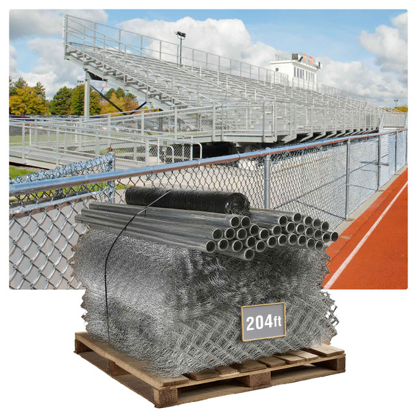 Copy of 5ft. Height 11.5 Gauge Galvanized Steel Chain Link Fence Kit w/Fence Fabric, Gate, Posts, Top Rails & Hardware, Multiple Options