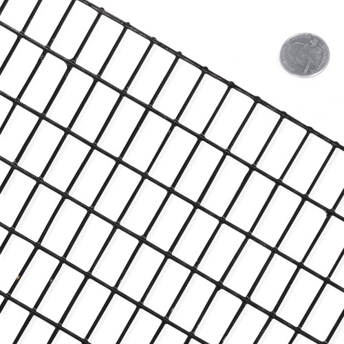 1” x 1” Black Plastic-Coated 12 Gauge Wire Mesh Panel - Tekno